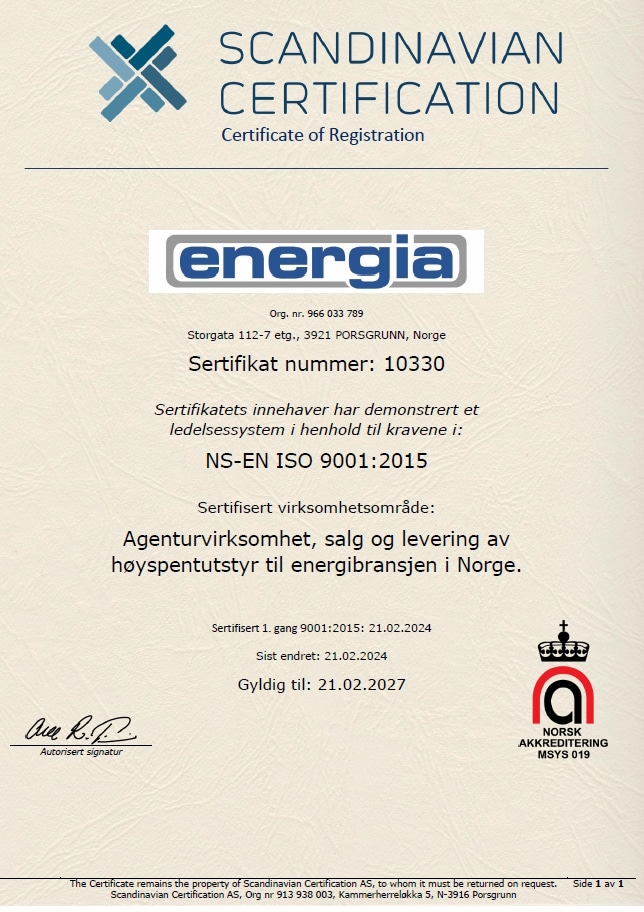 ISO9001 Energia